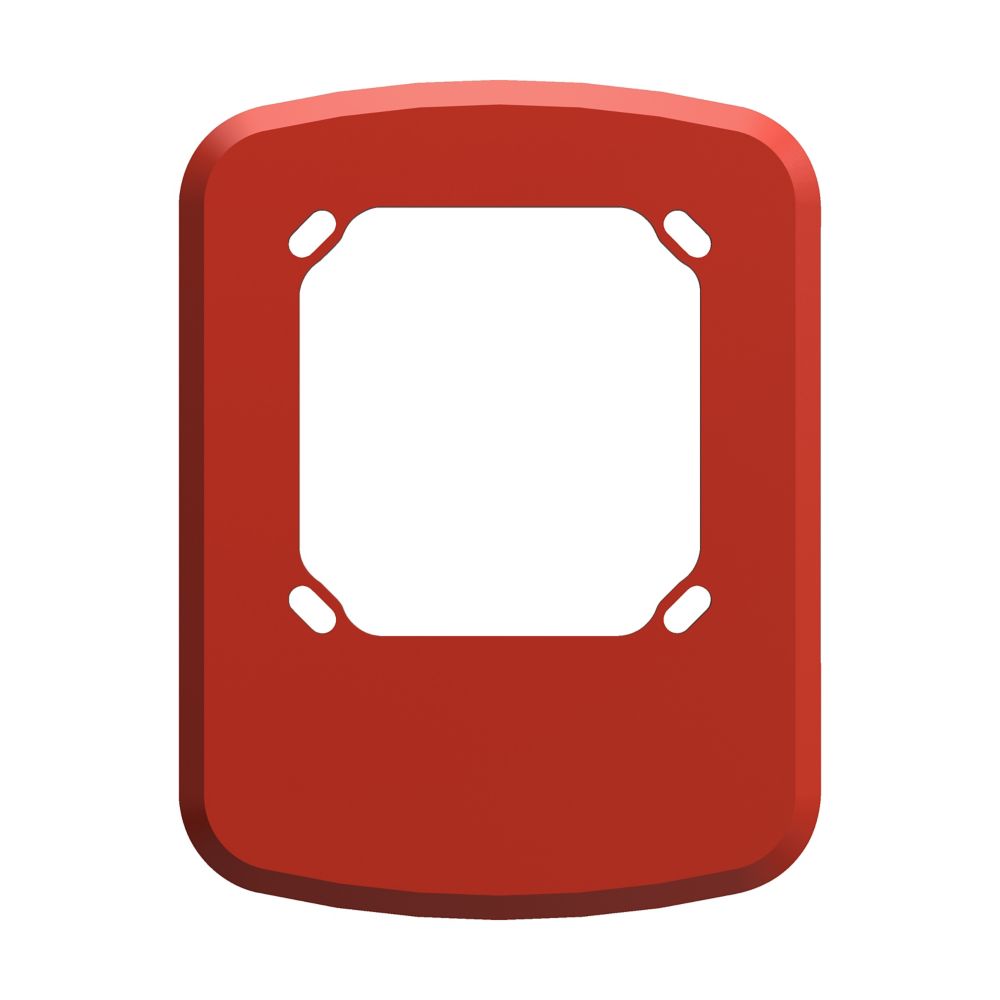 Wheelock ELTP-4S-W-R-10PK, Wheelock (ELTP-4S-W-R-10PK) Eluxa 4-Inch Square Wall Trim Plate – Red – 10 Pack