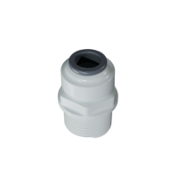 Space Age (ASD-REM-PT-PTC-M) 1?2" Tube X 1?2" Npt Straight Push-To-Connect Fitting, White