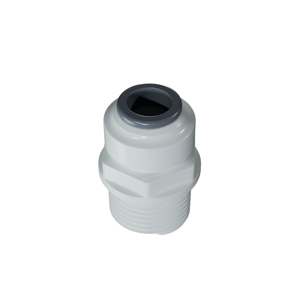 Space Age ASD-REM-PT-PTC-M, Space Age (ASD-REM-PT-PTC-M) 1?2” Tube X 1?2” Npt Straight Push-To-Connect Fitting, White