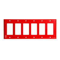 Space Age (IGP6R) Igp Plate 6 Gang Red