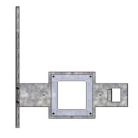 Space Age (SSU00485) Tcc Sq Tile Template Galv Cutout Template 16 Ga Galv