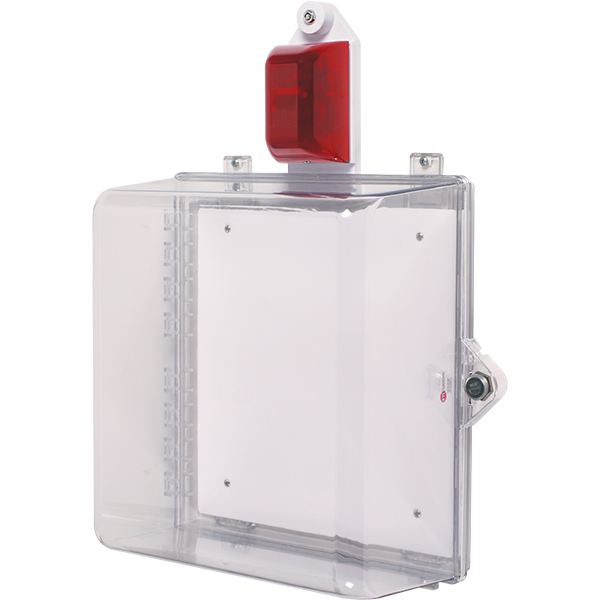 sti sti-7534, STI STI-7534 Polycarbonate Cabinet w/Red Siren/Strobe Alarm, Key Lock