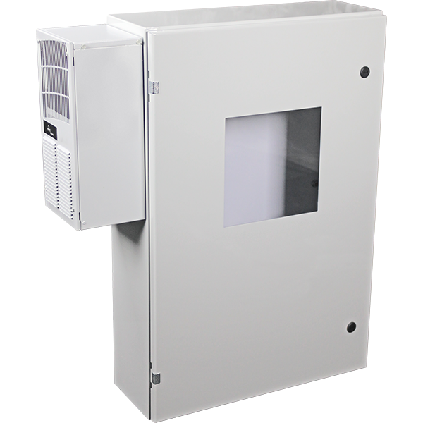 sti em362408wa, STI EM362408WA Large Metal Protective Cabinet w/ AC & Heater (w/ Window)
