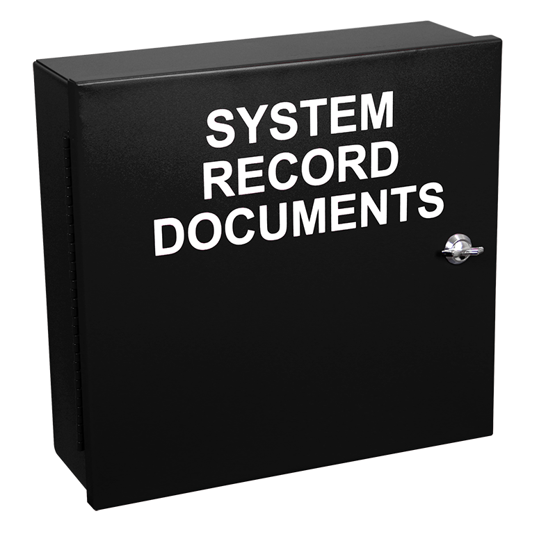 sti em1212doc-bk, STI EM1212DOC-BK Black Metal “System Record Documents” Box, Thumb Lock, 12x12x4