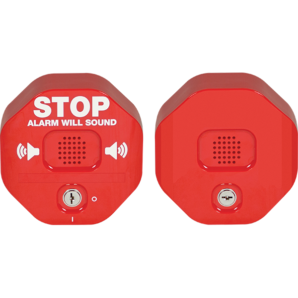 sti sti-6403, STI STI-6403 Exit Stopper Multifunction Door Alarm w/Remote Horn, Red