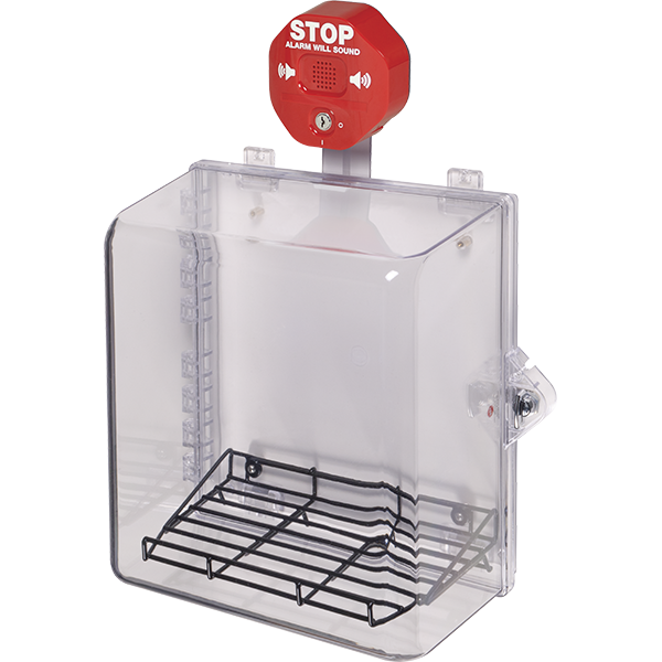 sti sti-7533med, STI STI-7533MED Polycarbonate Cabinet with Wire Shelf, Siren Alarm & Thumb Lock