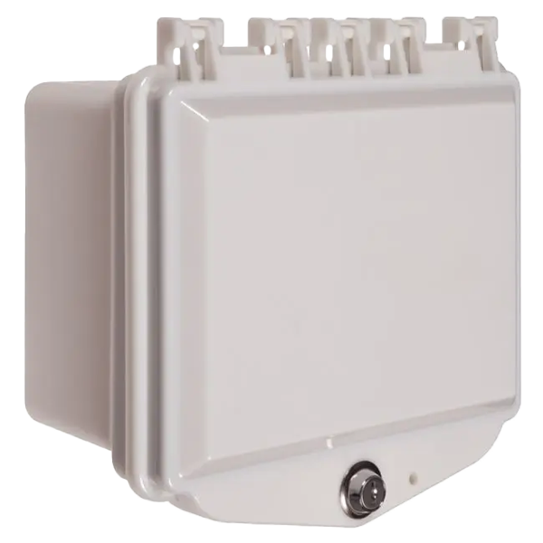 sti sti-7510a-ow, STI STI-7510A-OW White Polycarbonate Enclosure w/Enc Deep Bkbx & Exterior Key Lock