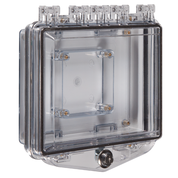 sti sti-7510b, STI STI-7510B Polycarbonate Enclosure w/Enc Bkbx & Double-Gang Electrical Box & Exterior Key Lock