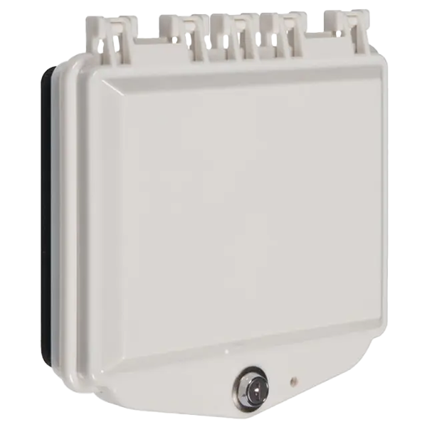 sti sti-7510e-ow, STI STI-7510E-OW White Polycarbonate Enclosure w/Open Bkbx for Fl Mt Apps & Exterior Key Lock