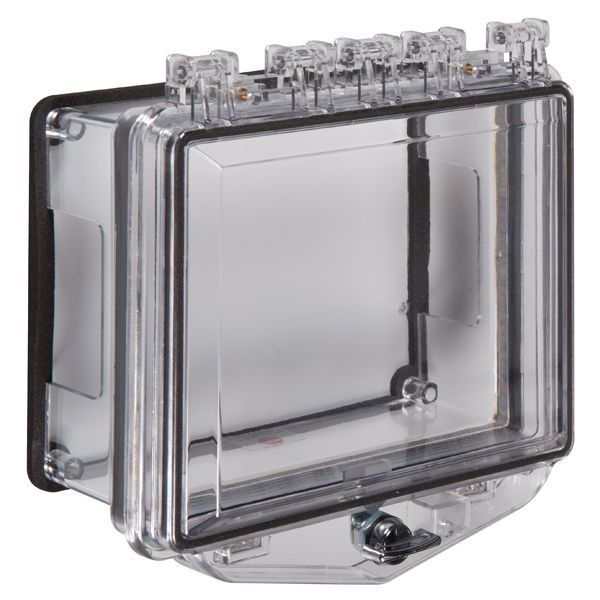 sti sti-7511d, STI STI-7511D Polycarbonate Enclosure w/Open Conduit Bkbx, Surface Mt Apps & Exterior Thumb Lock