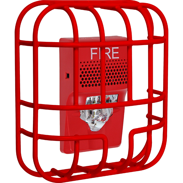 sti sti-9754-r, STI STI-9754-R Strobe Wire Guard, Wall Mount, Red