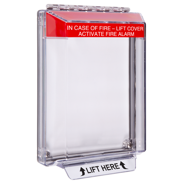 sti sti-14010fr, STI STI-14010FR Universal Stopper Low Profile Cover w/Fl Mt, Red Housing, Fire Label