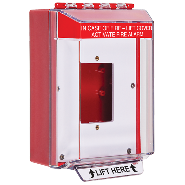 sti sti-14510fr, STI STI-14510FR Universal Stopper Low Profile Cover w/Enc Bkbx, Open Mt Plate, Red Housing, Fire …