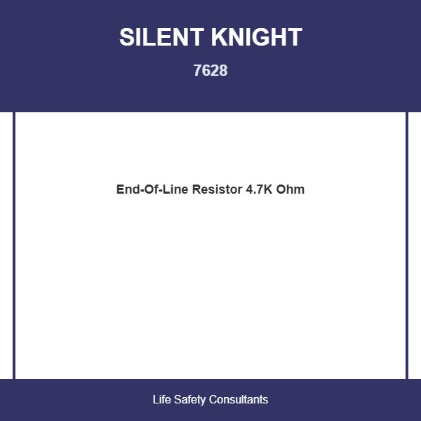 Silent Knight 7628, Silent Knight (7628) End-Of-Line Resistor, 4.7K Ohm