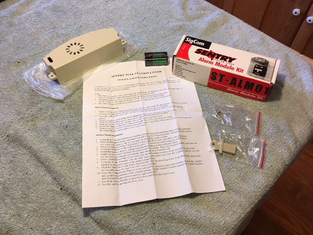 SigCom ST-ALM01, Sentry (ST-ALM01) Pull Station Cover Alarm Module
