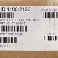 Simplex (4100-2126) 3 bay glass door&retainer red