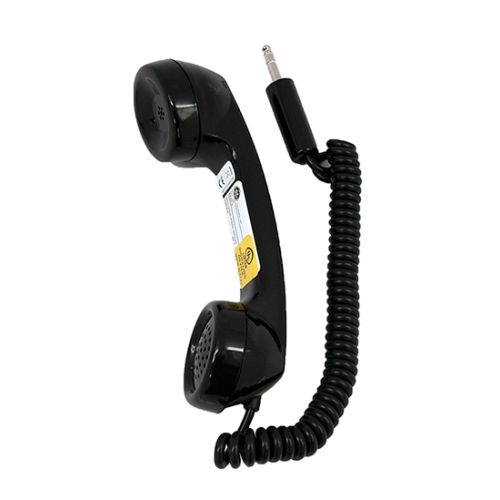 Edwards 6830-3, Edwards (6830-3) Portable (plug-in) telephone handset – black. provided with 5′ coiled cord and plug; use with 6833-4.