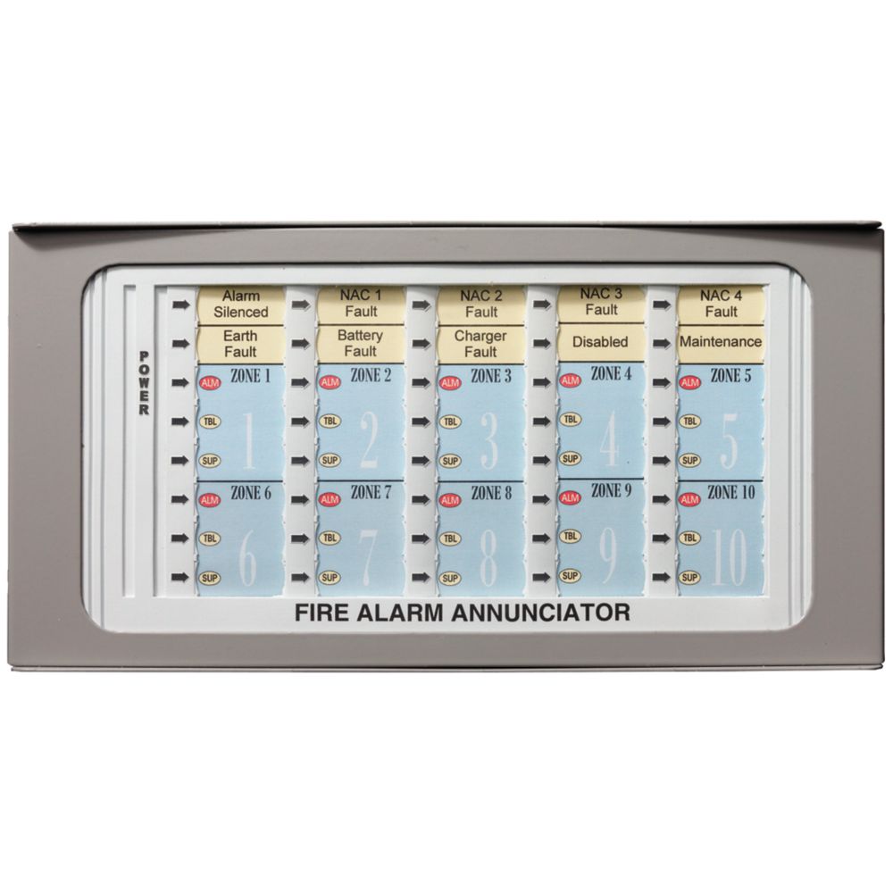 Fire-Lite ANN-LED-W, FIRE-LITE (ANN-LED-W) Annunciator Module, 10 Input Zones, Alar