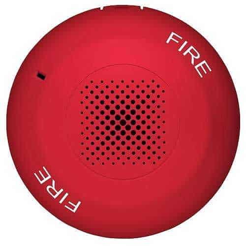 KIDDE COMMERCIAL EGCARF, KIDDE COMMERCIAL (EGCARF) Ceiling Horn, Red, FIRE Marking. Room Si