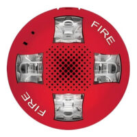 KIDDE COMMERCIAL (EGCSVHRF) Ceiling Speaker/Strobe, 135-185cd, Red,