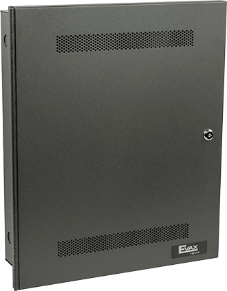 Potter Electric Signal EVAX-50/8Z, Potter (EVAX-50/8Z) 50 Watt Voice Panel W/ 8 Speaker Circuits, Charcoal Cabinet