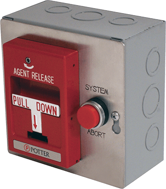Potter Electric Signal MAS-R, Potter (MAS-R) Manual Release/Abort Station Red Pull