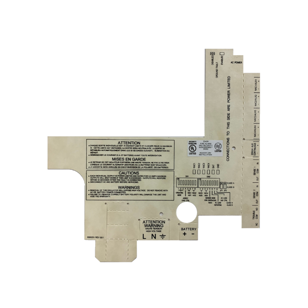 KIDDE COMMERCIAL BPS-CVR, Kidde Commercial (BPS-CVR) Booster Power Supply Electronic Protective Cover (Pack Of Five).