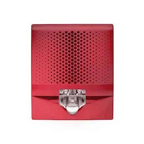 KIDDE COMMERCIAL EG4LFVRF, Kidde Commercial (EG4LFVRF) Wall Horn/Strobe, 15-110Cd, Low Frequency, Red, Fire Marking