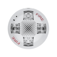 Kidde Commercial (EGCAVWF) Ceiling Horn/Strobe, 15-115Cd, White, Fire Marking