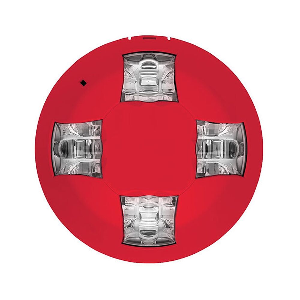 KIDDE COMMERCIAL EGCVRN, Kidde Commercial (EGCVRN) Ceiling Strobe, 15-115Cd, Red, No Marking