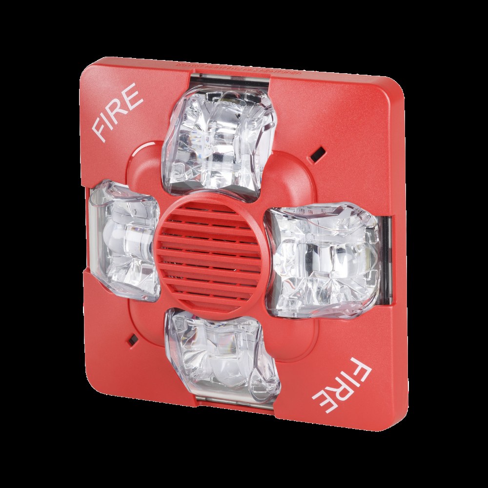 KIDDE COMMERCIAL EWGSVMRF, Kidde Commercial (EWGSVMRF) Outdoor Speaker/Strobe, 15-115Cd, Red, Fire Marking