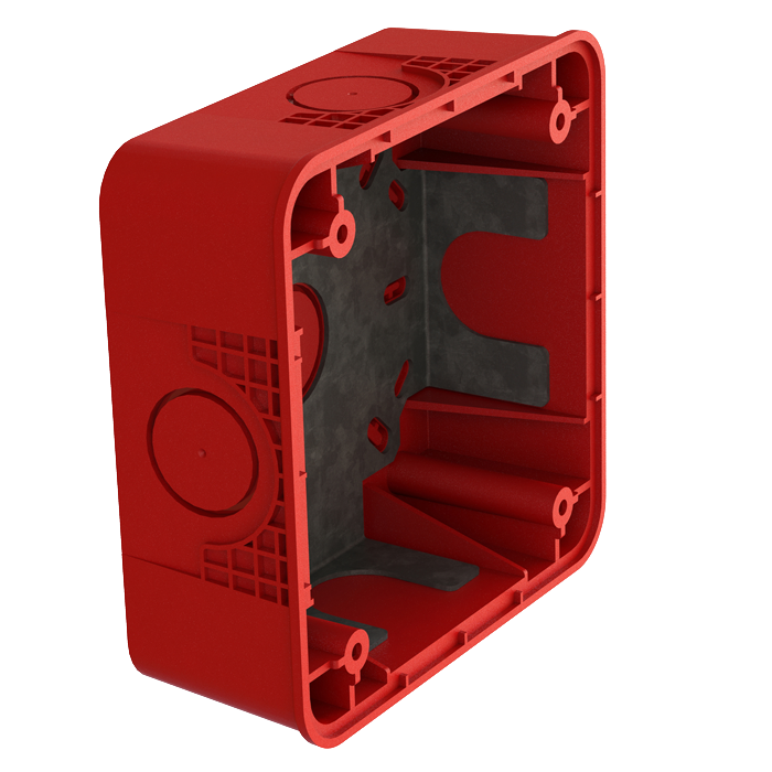 Secutron BB-400R, Secutron (BB-400R) Red Surface Mount Back Box
