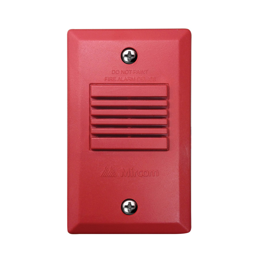 Secutron MH-25R, Secutron (MH-25R) Mini-Piezo, 24 Vdc, Red, Flush Mount. For Surface Mount Use Bb-300