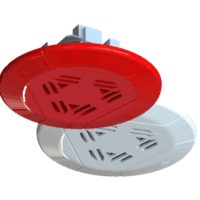 Secutron (SPP-104-25R) Speaker, Ceiling, Round, 25V, Red