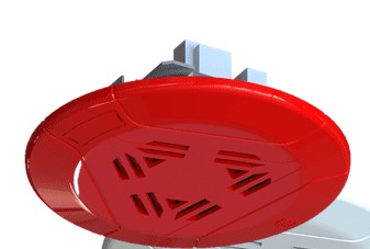 Secutron SPP-104-70R, Secutron (SPP-104-70R) Speaker, Ceiling, Round, 70V, Red