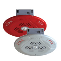Secutron (SPPS-104-25R) Speaker/Strobe, Ceiling, Round, 25V, Red