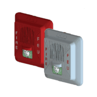 Secutron (SPPS-204-70R) Speaker/Strobe, Wall, Square, 70V, Red