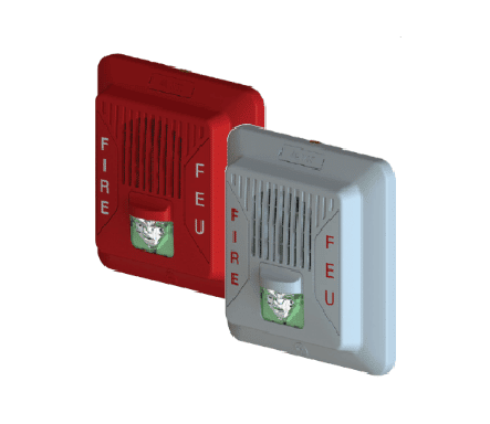 Secutron SPPS-204-70R, Secutron (SPPS-204-70R) Speaker/Strobe, Wall, Square, 70V, Red