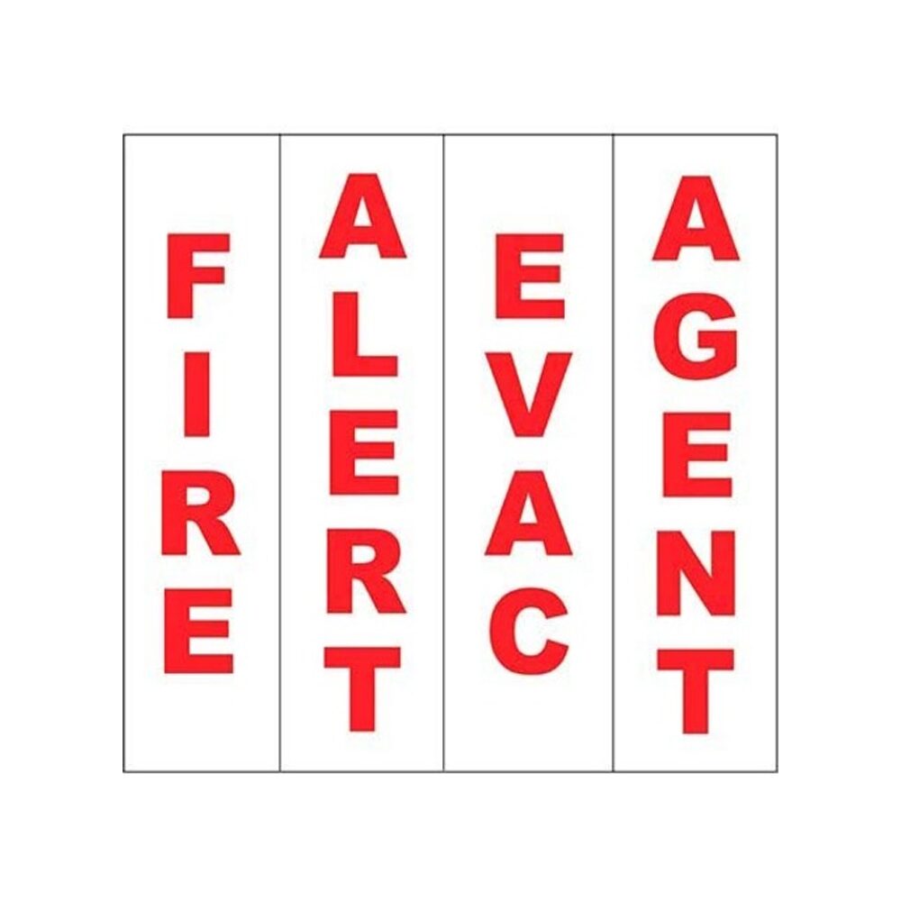 System Sensor DECAL-R, System Sensor (DECAL-R) System Sensor, Red Letter Decal (Fire, Alert, Evac And Agent)