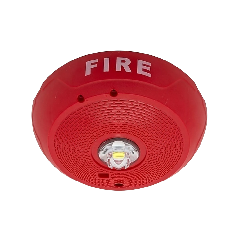System Sensor SCRLED-BP10, System Sensor (SCRLED-BP10) Led Strobe; Ceiling; Red; Fire; 2-Wire – Pack Of 10 Units