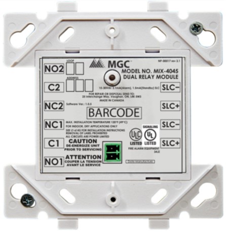 Mircom MIX-4045, Mircom (MIX-4045) Dual Relay Module