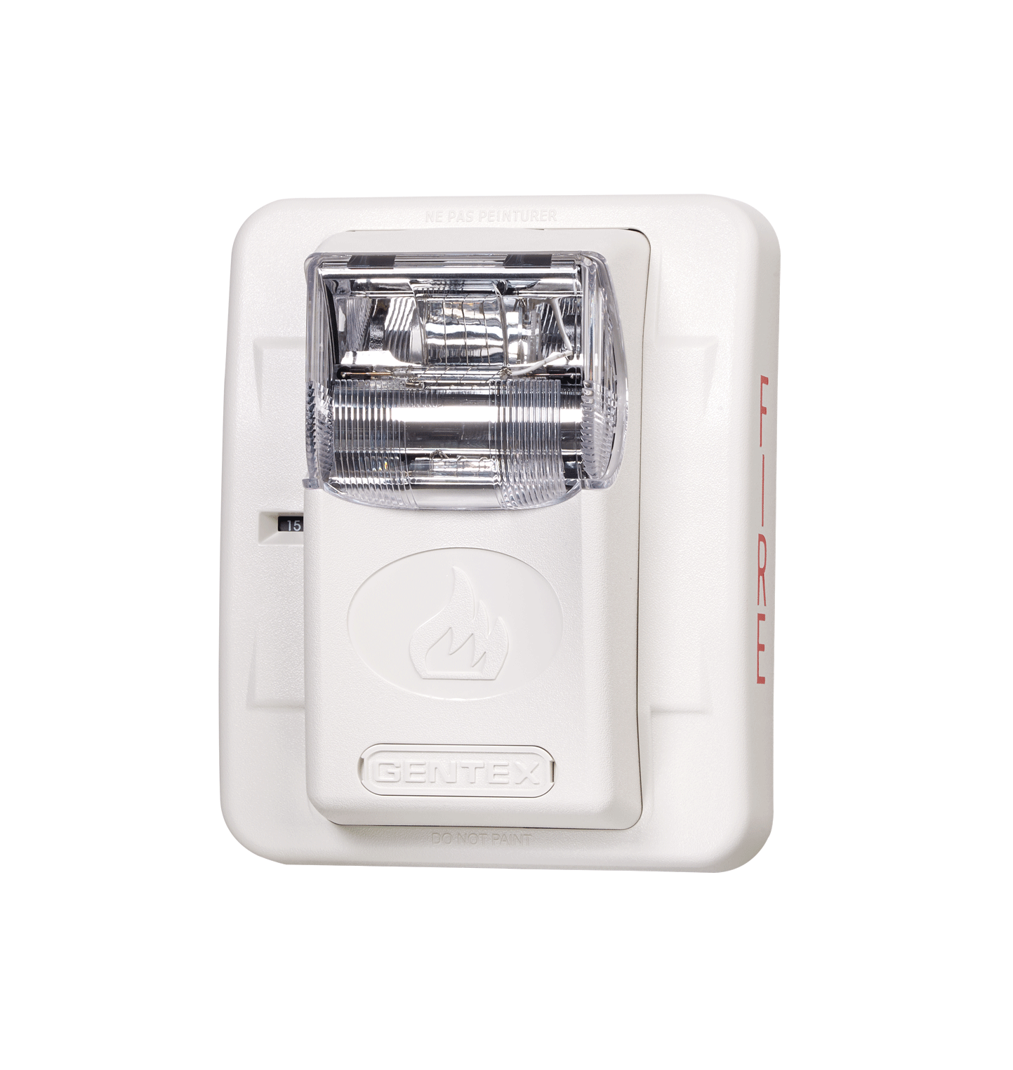 Gentex GES3-24PWW, Gentex (GES3-24PWW) (904-1320-002) Strobe Only, Selectable Candela Strobe, Wall Mount