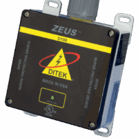 Ditek (D100-120/2401) 120/240 Vac Split Phase, 3W(+G), 100Ka, Spd Type 1, Ul1449 Listed
