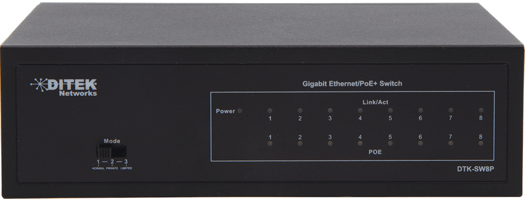 Ditek DTK-SW8P, Ditek (DTK-SW8P) 8-Port Gigabit Poe+ Switch