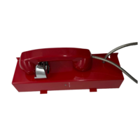 Gamewell (FC00535AX) Telephone Assembly Armored Cord/Standard Headset, Red