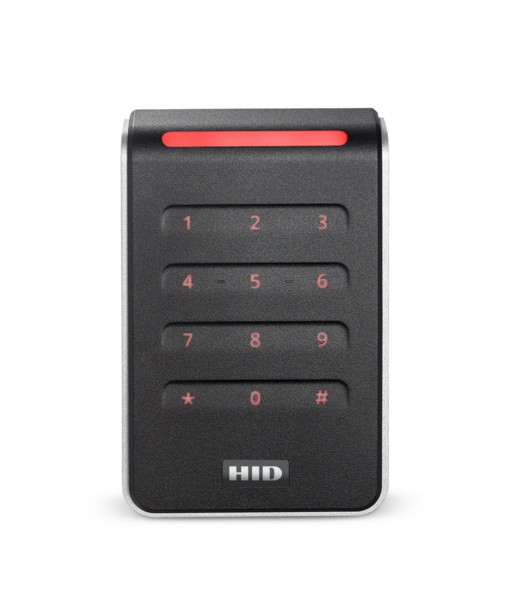 HID 40KNKS-00-00027E, Hid (40KNKS-00-00027E) Signo 40K Wall Mount Keypad Smart Reader, 13.56Mhz + 125Khz, Black / Silver