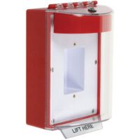 STI STI-13410NR Universal Stopper Dome Cover w/Enc Bkbx, Sealed Mt Plate, Red Housing, No Label