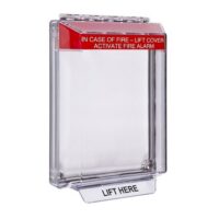 STI STI-14030FR Universal Stopper Low Profile Cover w/Fl Mt, Horn, Relay, Red Housing, Fire Label