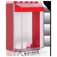 STI STI-14510NR Universal Stopper Low Profile Cover w/Enc Bkbx, Open Mt Plate, Red Housing, No Label